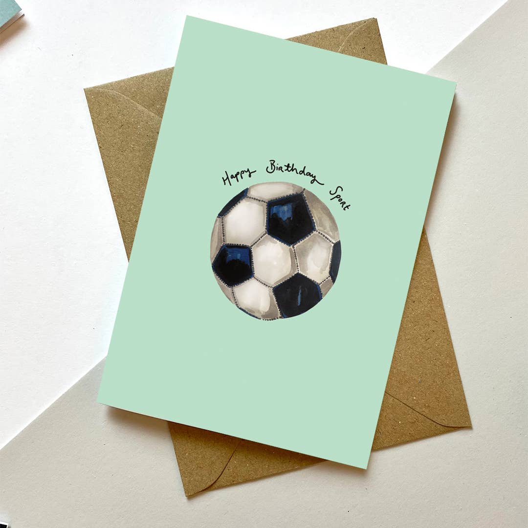 Happy Birthday Sport Card / friend / Football / Fun - Winterberries