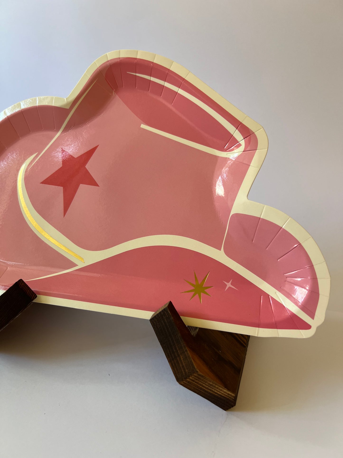 x8 PINK COWGIRL HAT PAPER PLATES - Winterberries