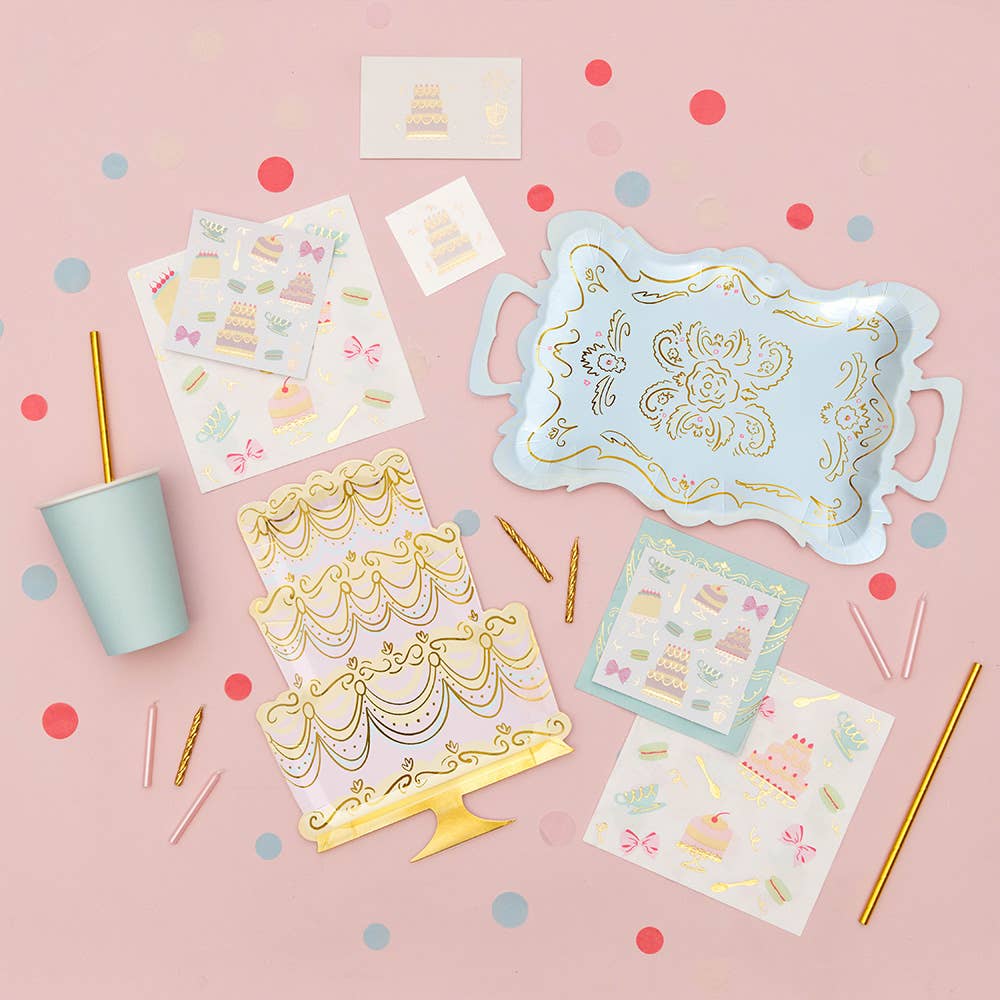 x8 LET THEM EAT CAKE PAPER PLATTERS - Winterberries