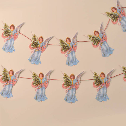 DIE-CUT CHRISTMAS ANGEL PAPER GARLAND - Winterberries