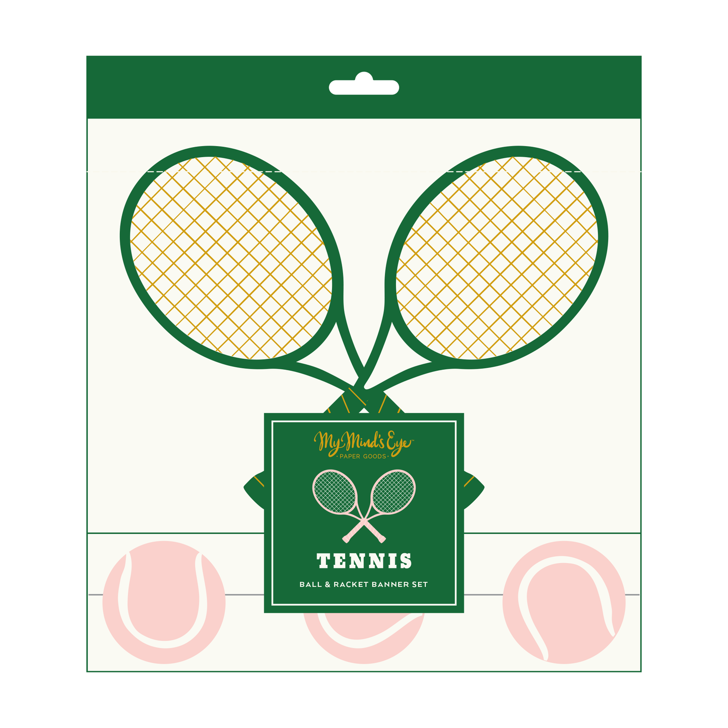 TEN1102 - Racket & Ball Banner Set - Winterberries