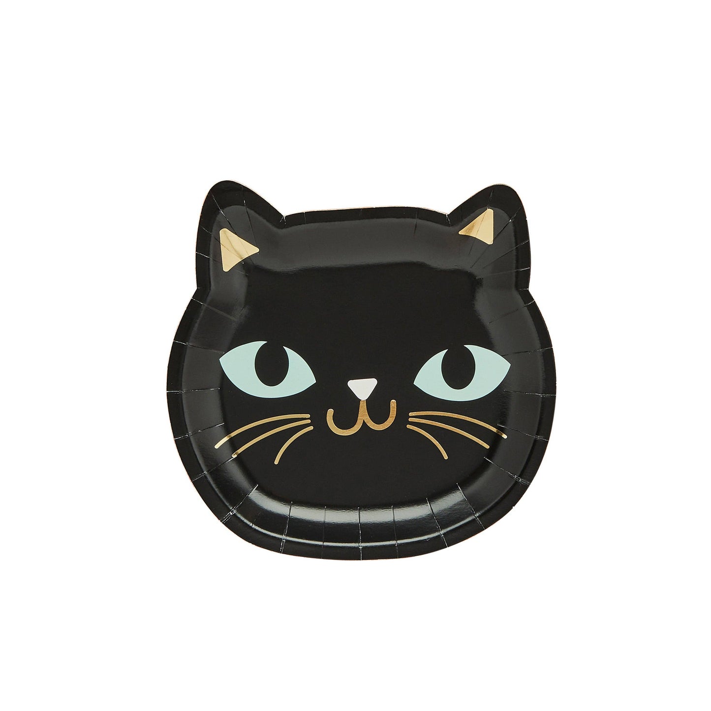 X8 SPOOKY CAT PAPER PLATES