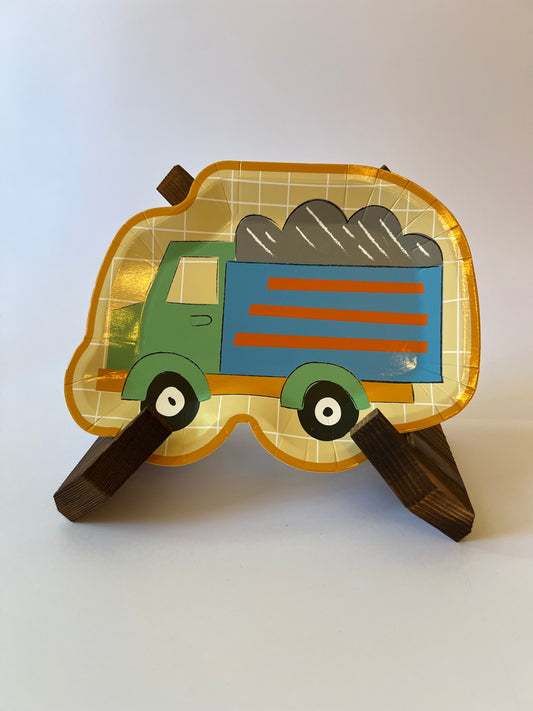 x8 TRUCKS SHAPED PAPER PLATES - Winterberries