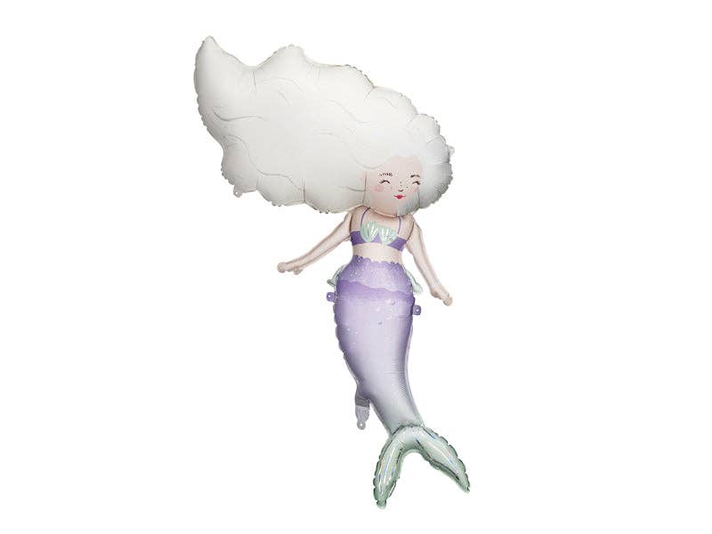 43" COLOURFUL MERMAID DEFLATED FOIL BALLOON - Winterberries