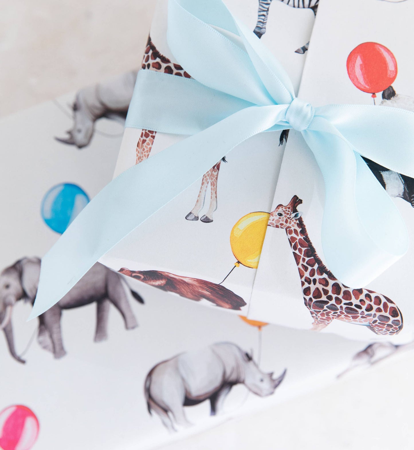Party Animal Watercolour Sustainable Gift Wrap - Winterberries