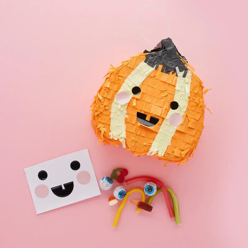 PUMPKIN WITH FACE STICKER PINATA - Winterberries