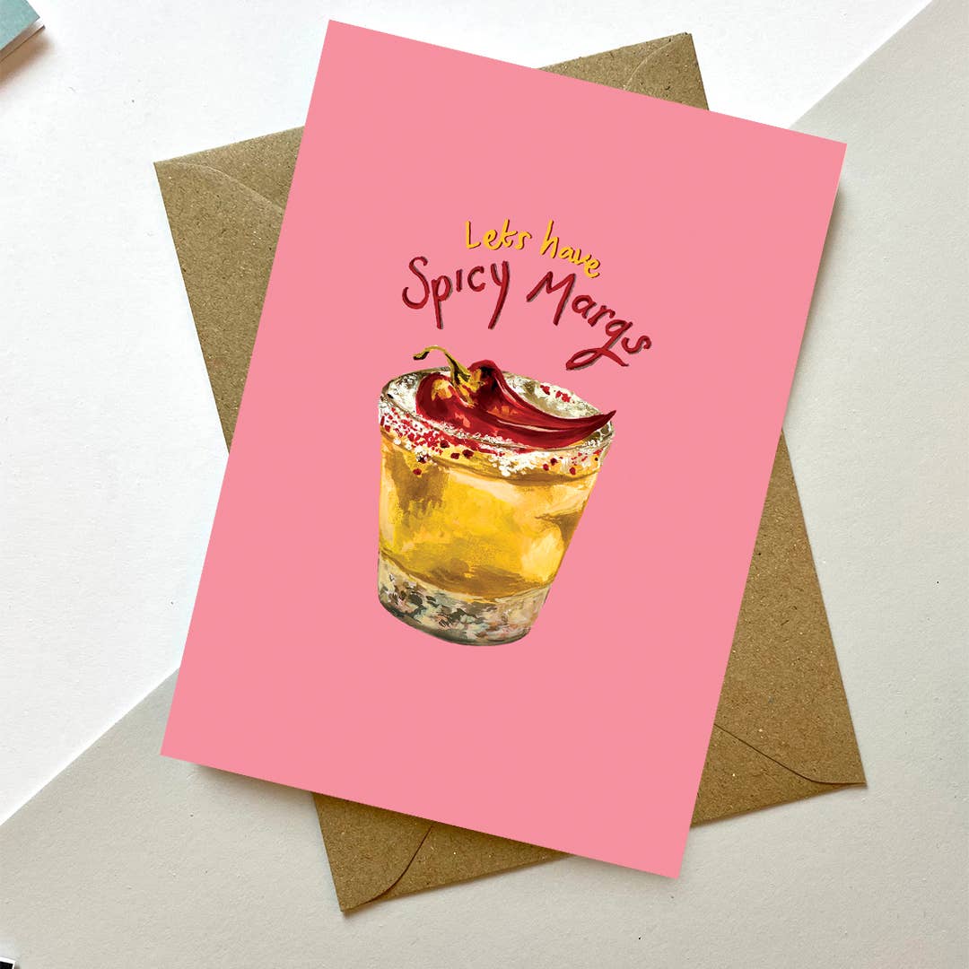 Spicy Margs / friend / Love/ Birthday/ Celebration Card - Winterberries