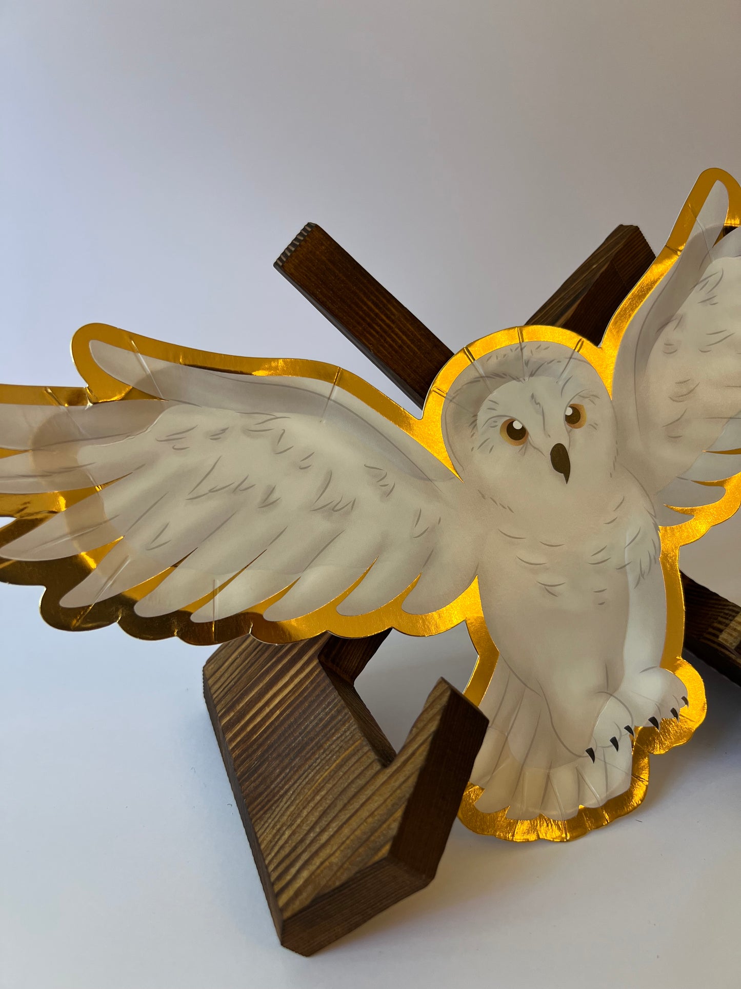 x8 OWL SHAPED PAPER PLATES - Winterberries