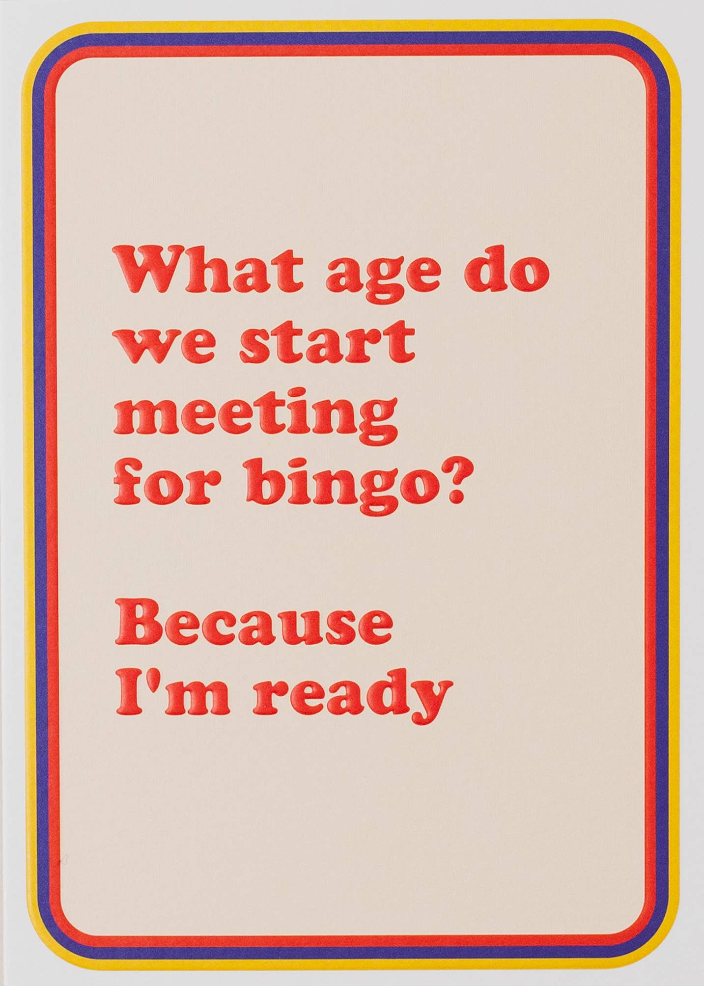 Bingo Birthday Card - Winterberries