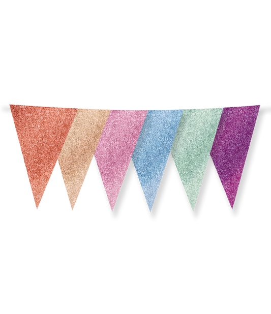 GLITTER PAPER FLAGS GARLAND - Winterberries