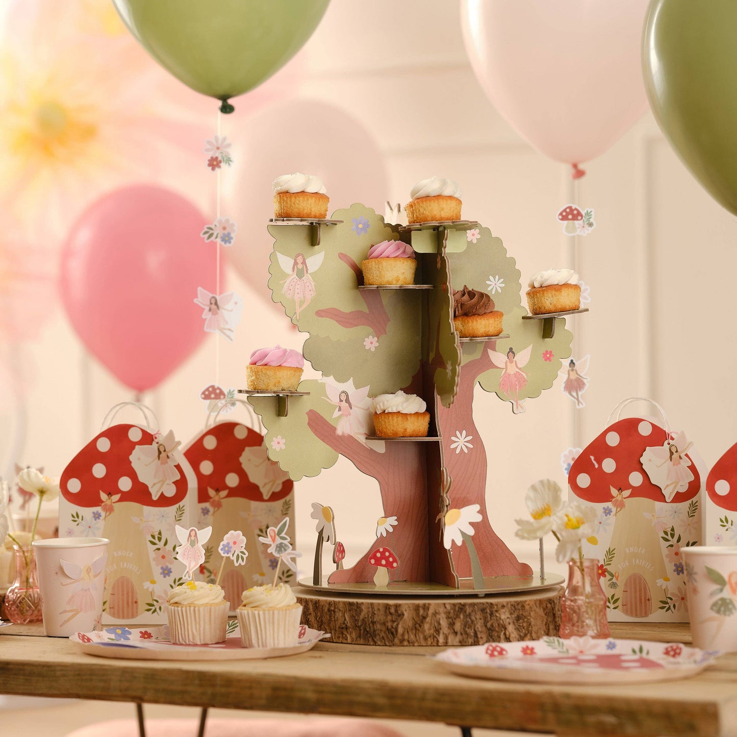 Toadstool Shaped Party Bags - Winterberries