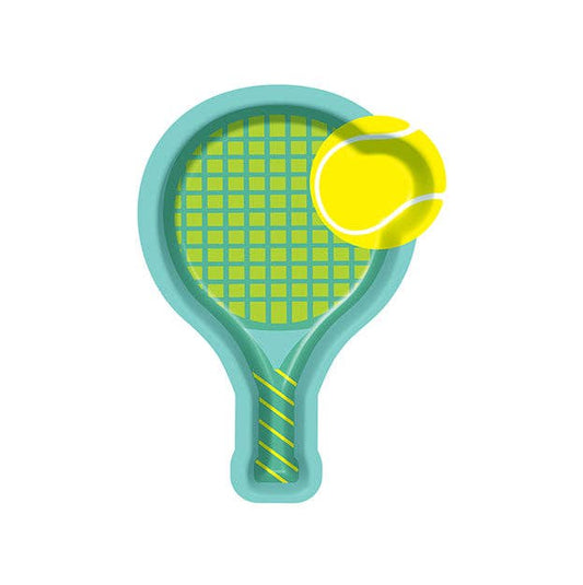 Tennis Racket Appetizer/Dessert Plates/8pk - Winterberries