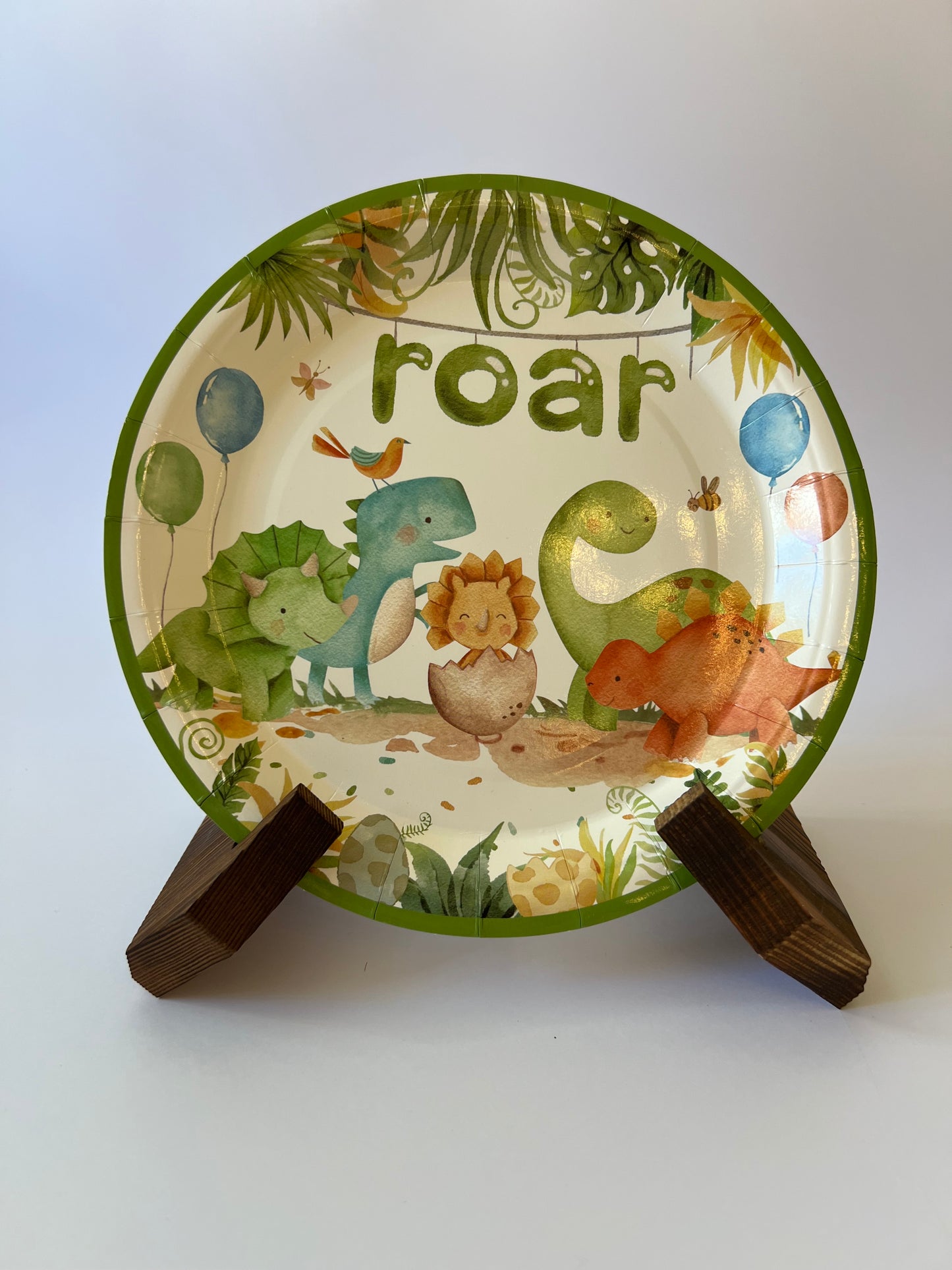 x8 Roar Dinosaur Plates - Winterberries
