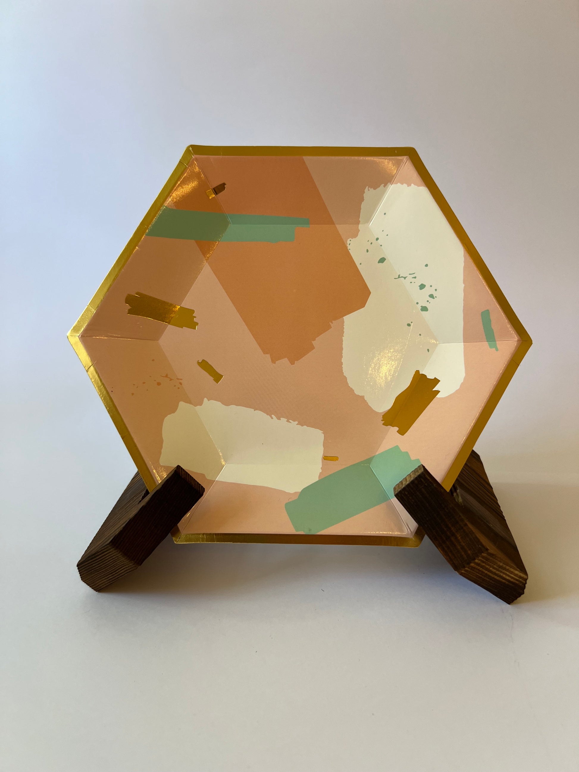 x10 Hexagon Pastel Plates - Winterberries