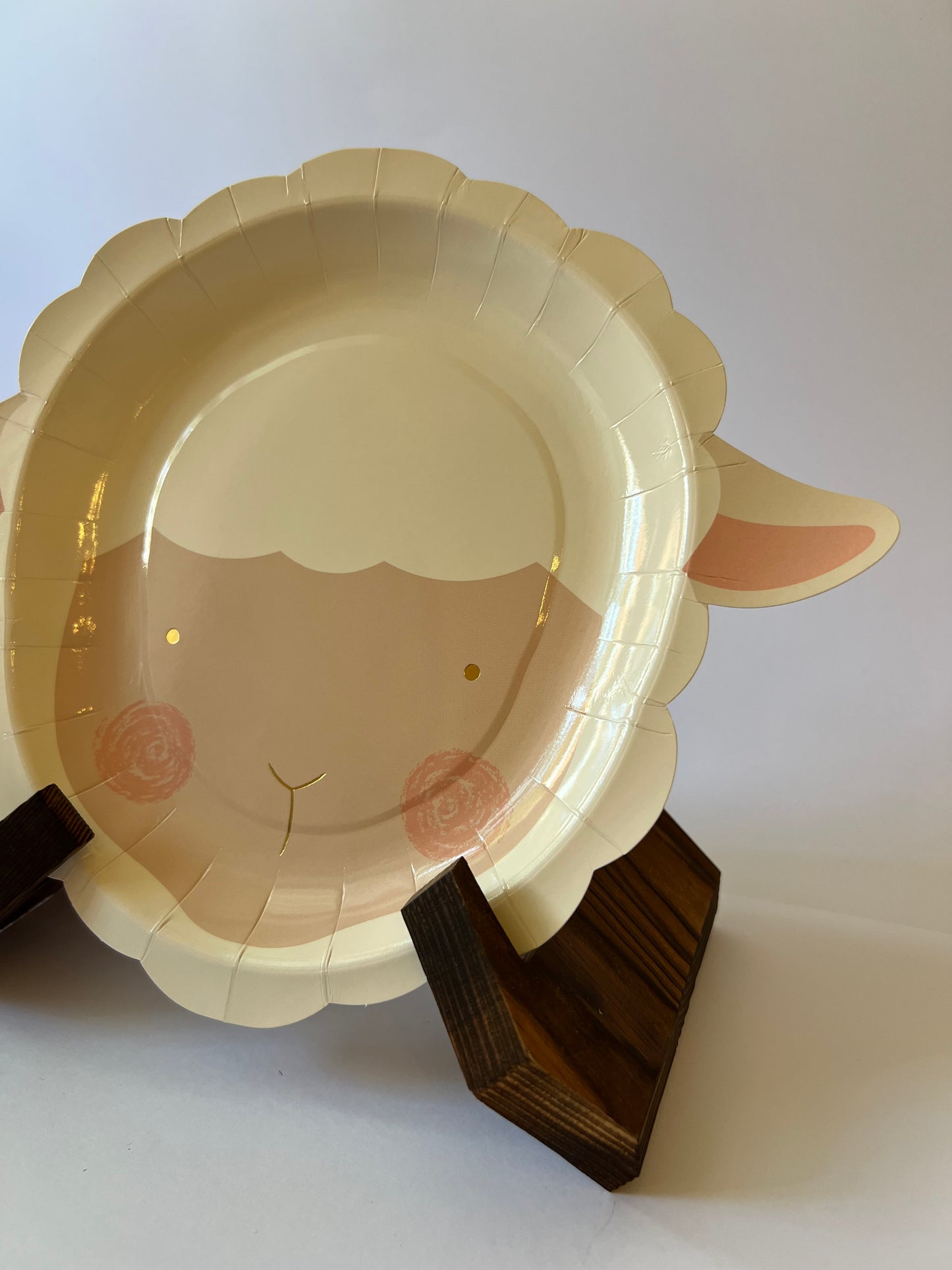 x8 LAMB FACE PAPER PLATES - Winterberries