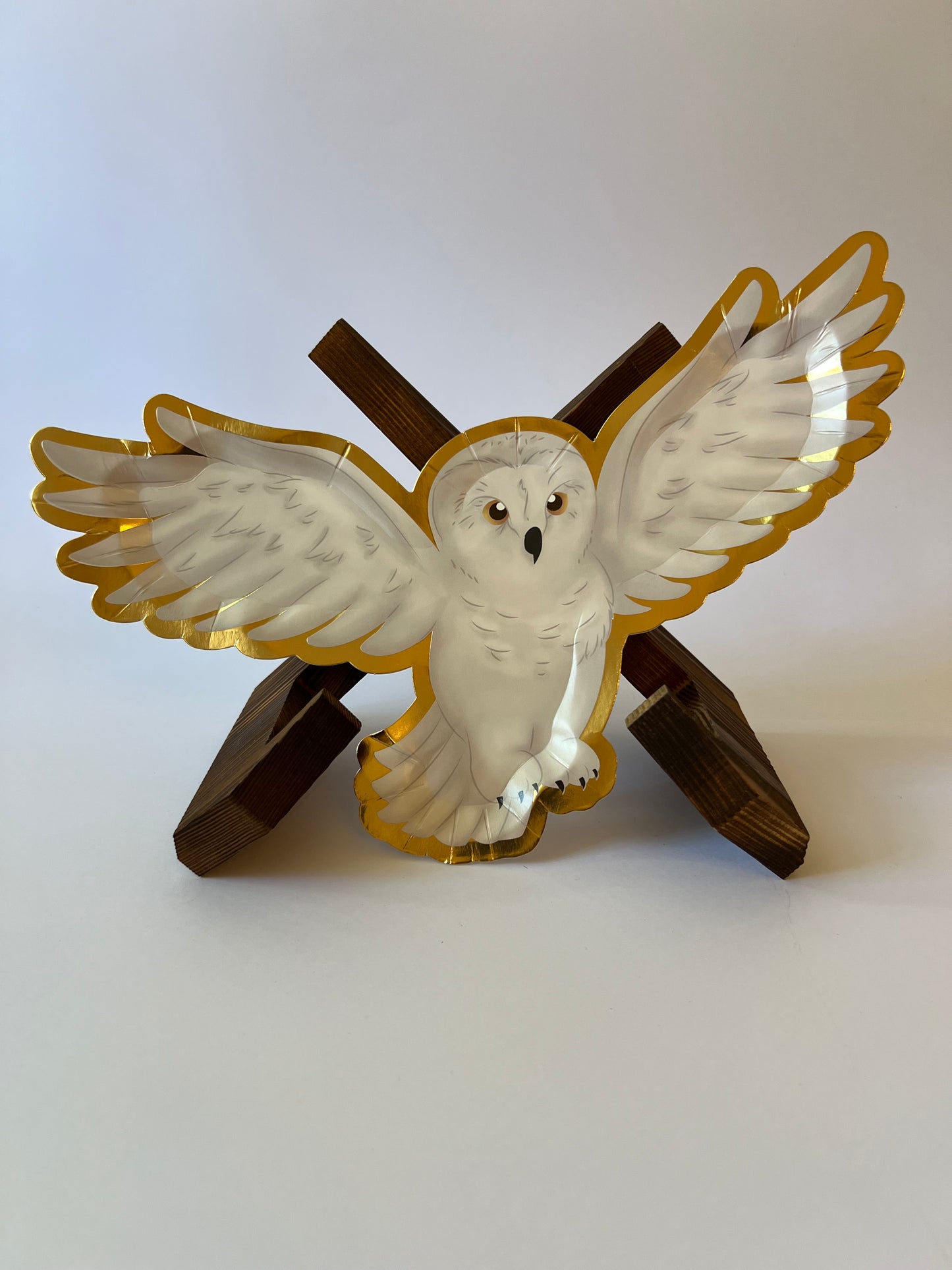 x8 OWL SHAPED PAPER PLATES - Winterberries