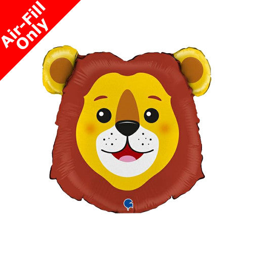 14" Lion Head Deflated Foil Balloon