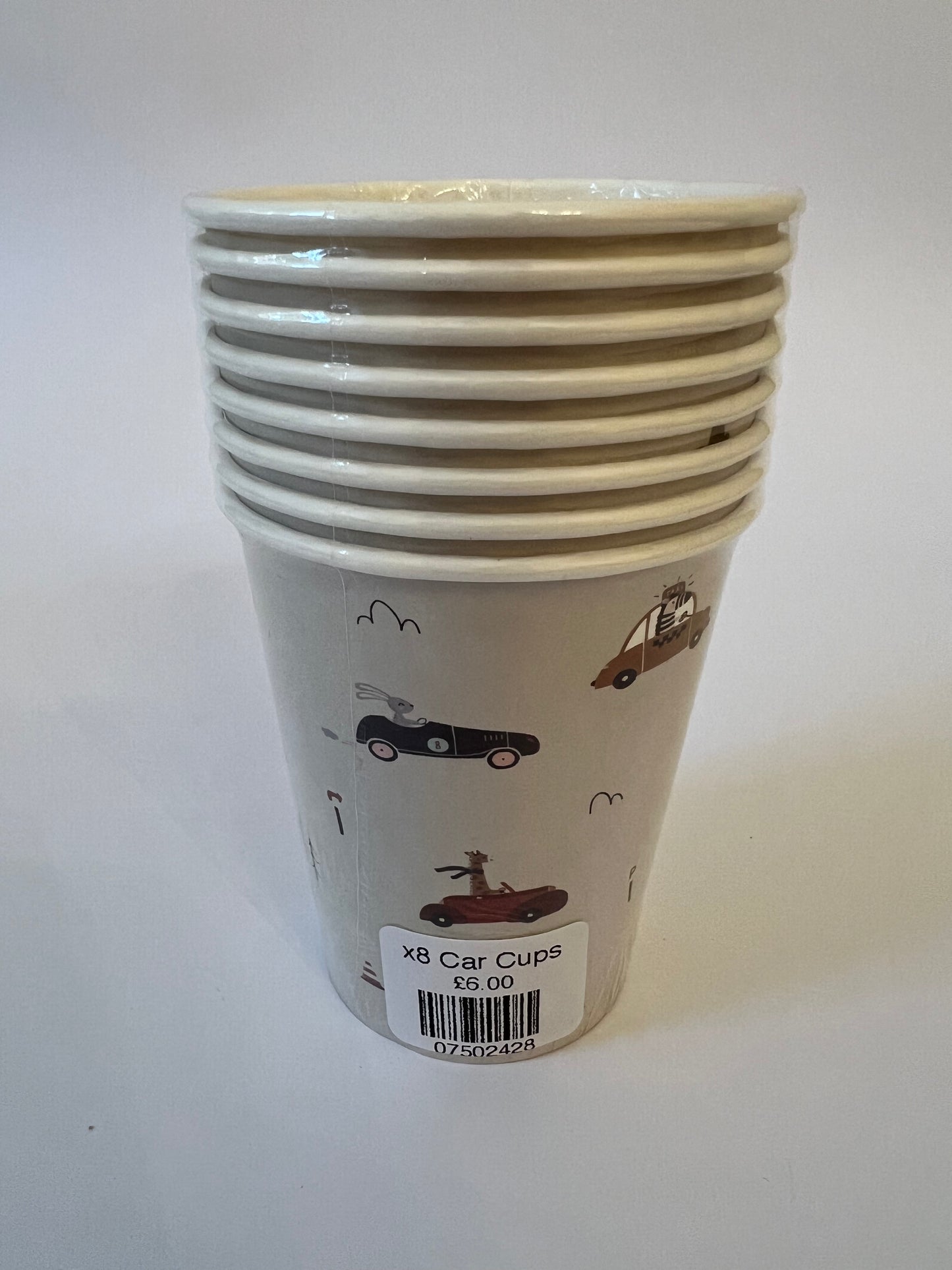 x8 VEHICLES PAPER CUPS - Winterberries