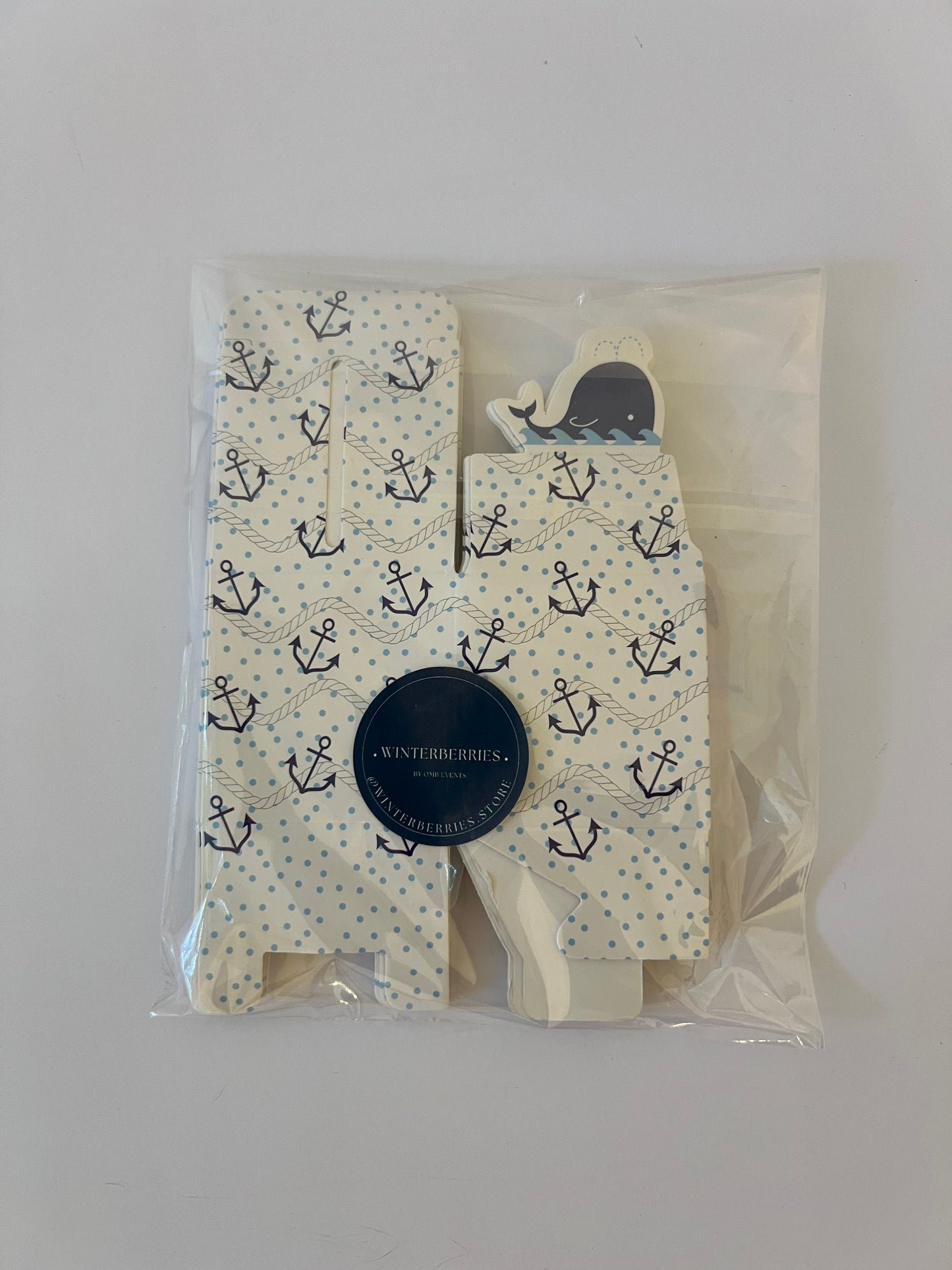x10 Whale Anchor Candy Boxes - Winterberries