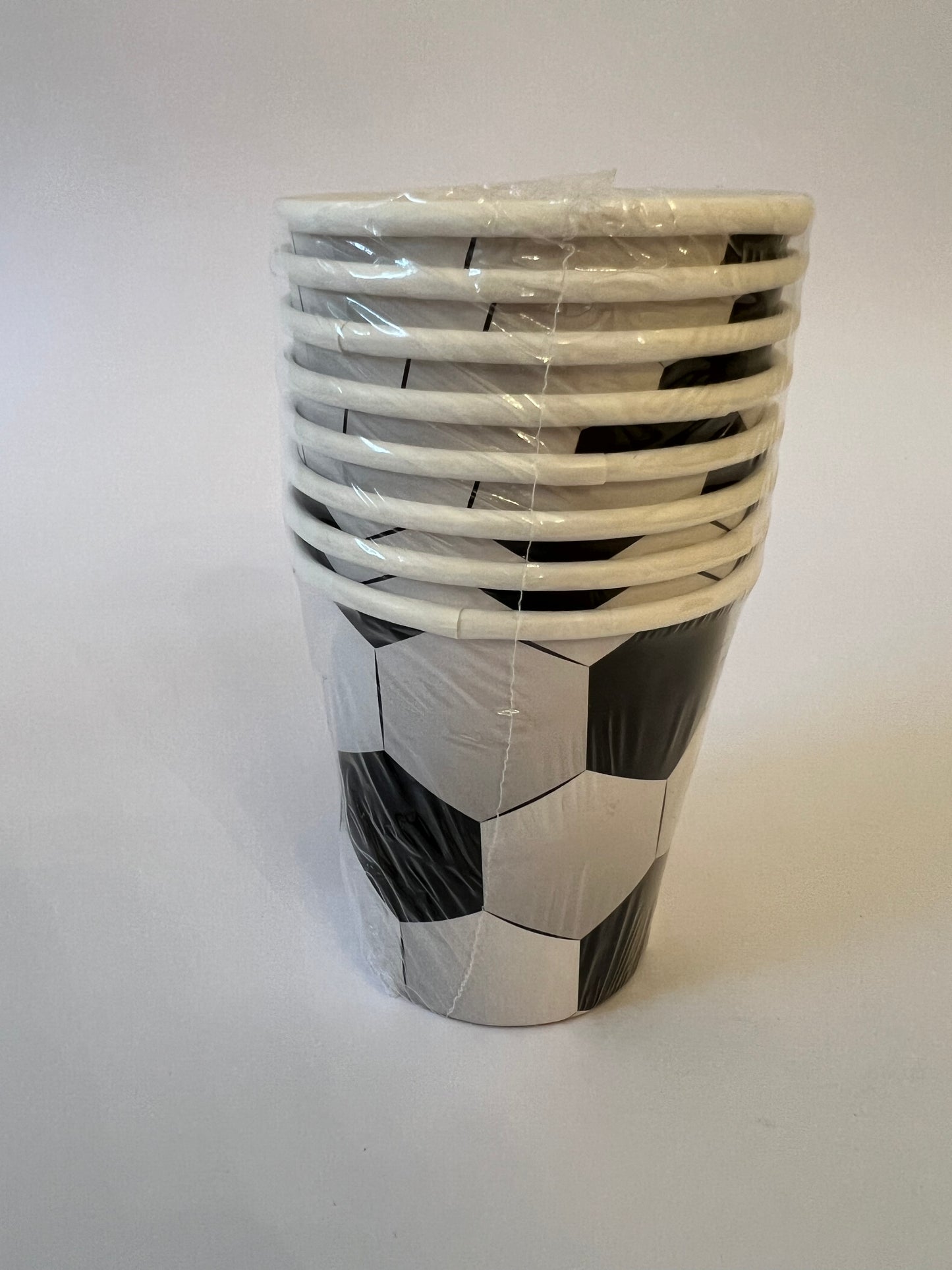 x8 FOOTBALL BALL PATTERN PAPER CUPS - Winterberries