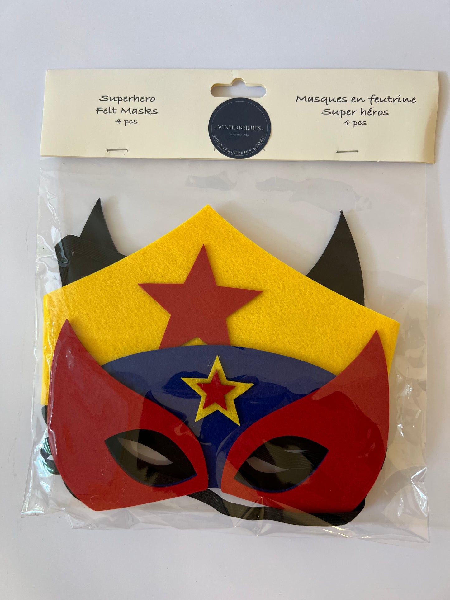 x4 Superheroes Felt Masks - Winterberries