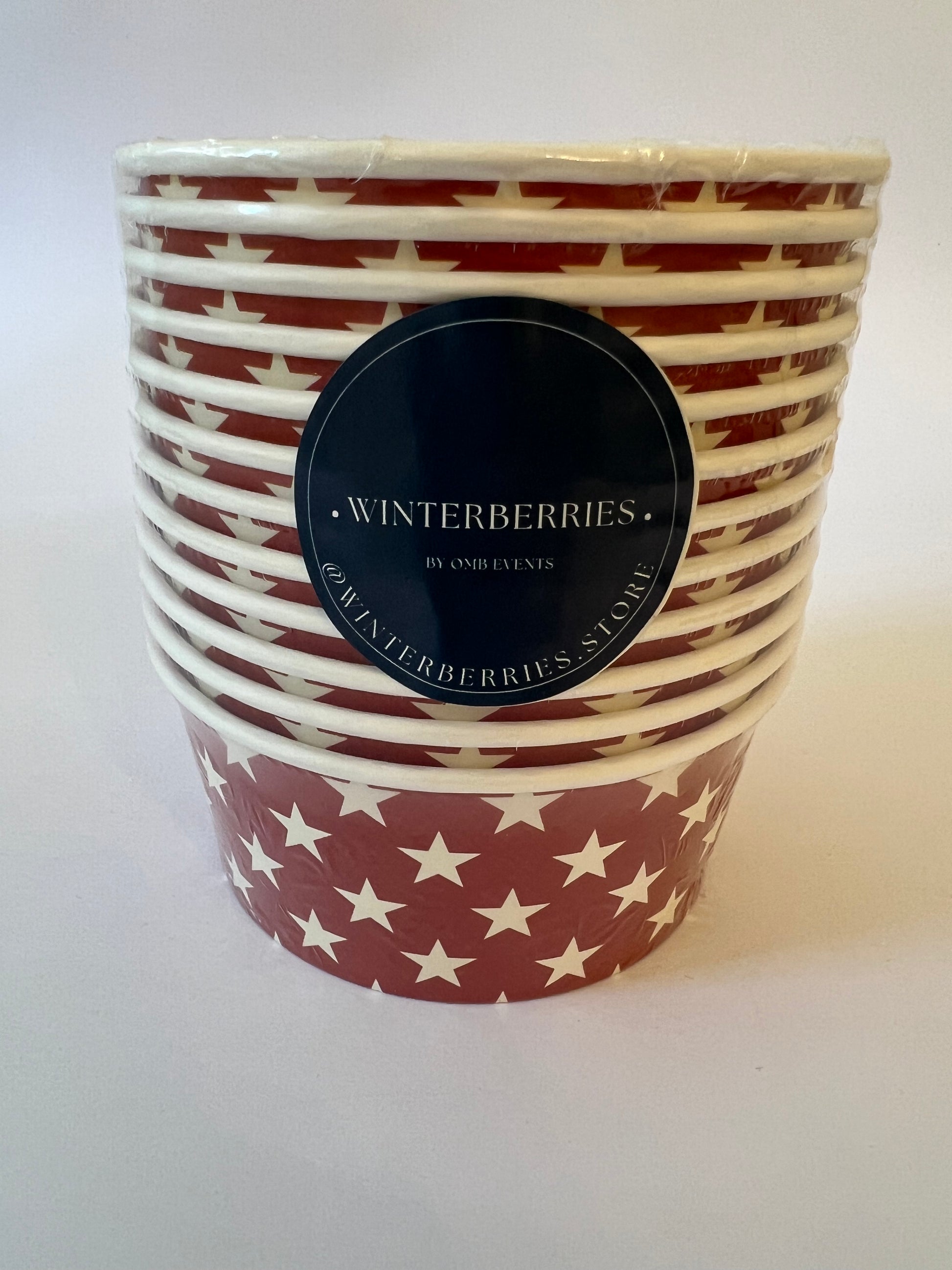 x12 HAMPTONS STAR BOWLS - Winterberries