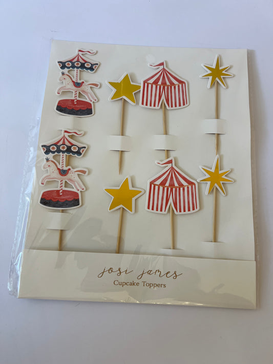 x8 Carnival Cupcake Toppers - Winterberries