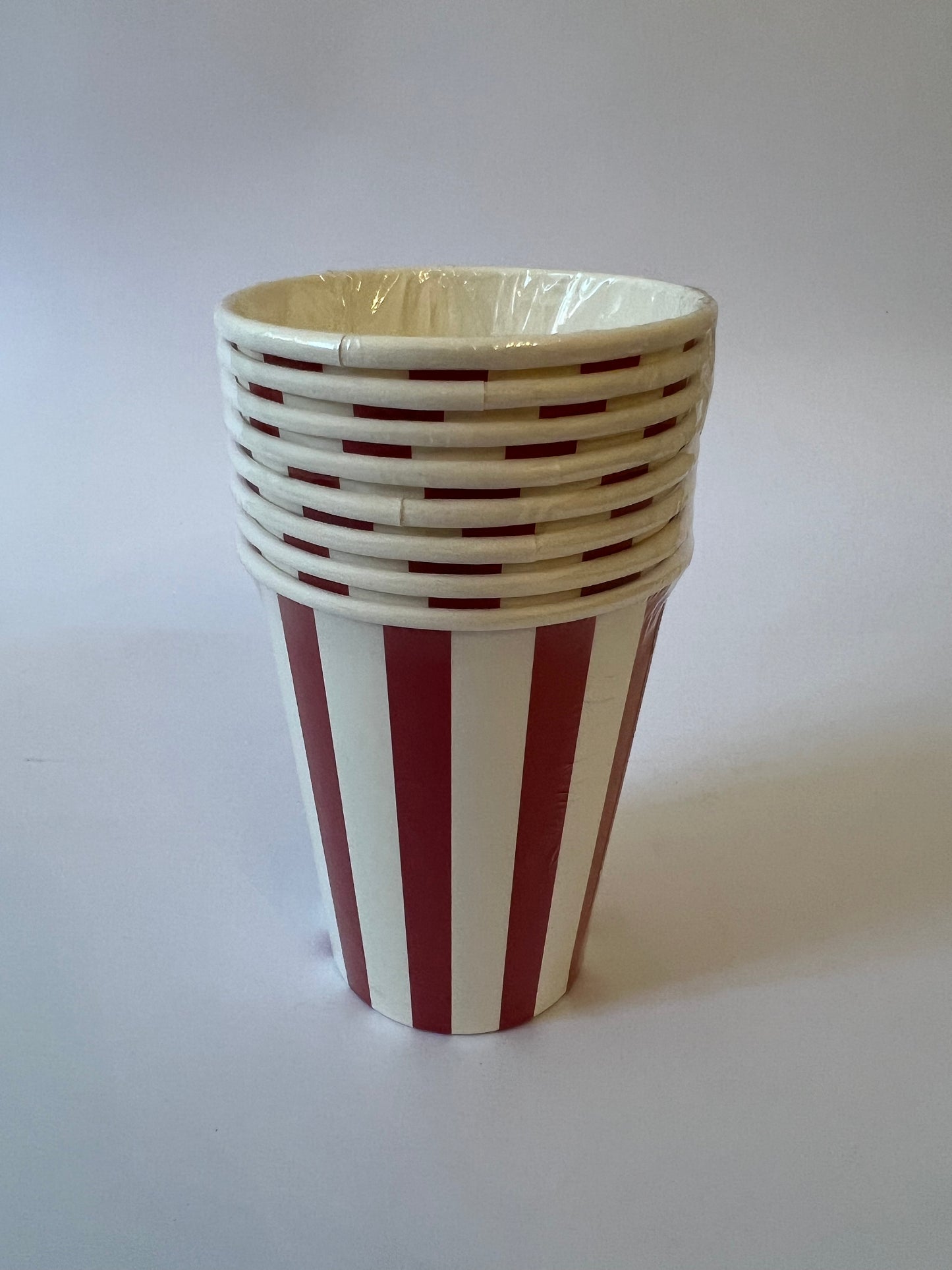x8 Red Striped Cups - Winterberries