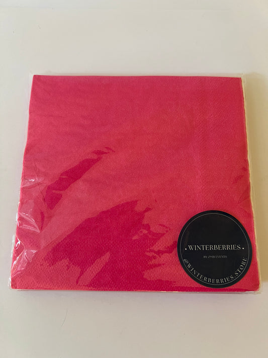 x24 ROSE PINK PAPER NAPKINS - Winterberries