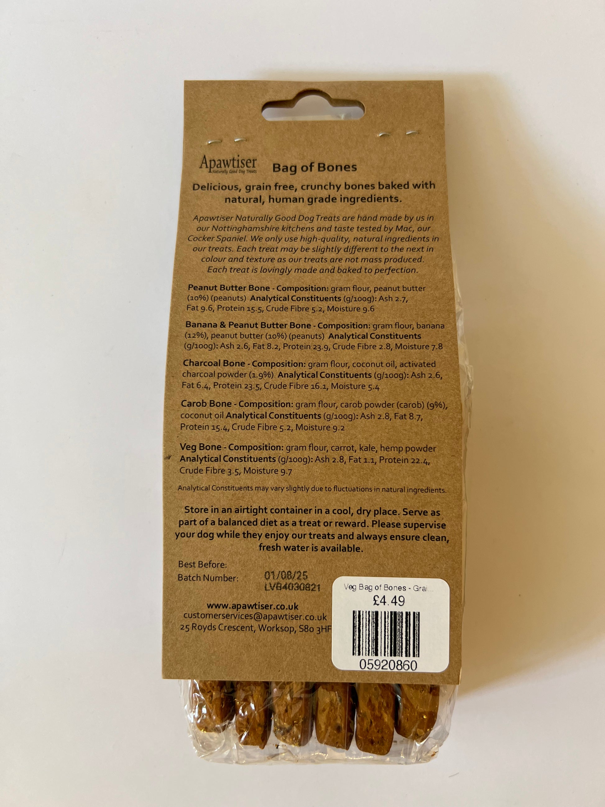 Veg Bag of Bones - Grain Free and Low Fat - Winterberries