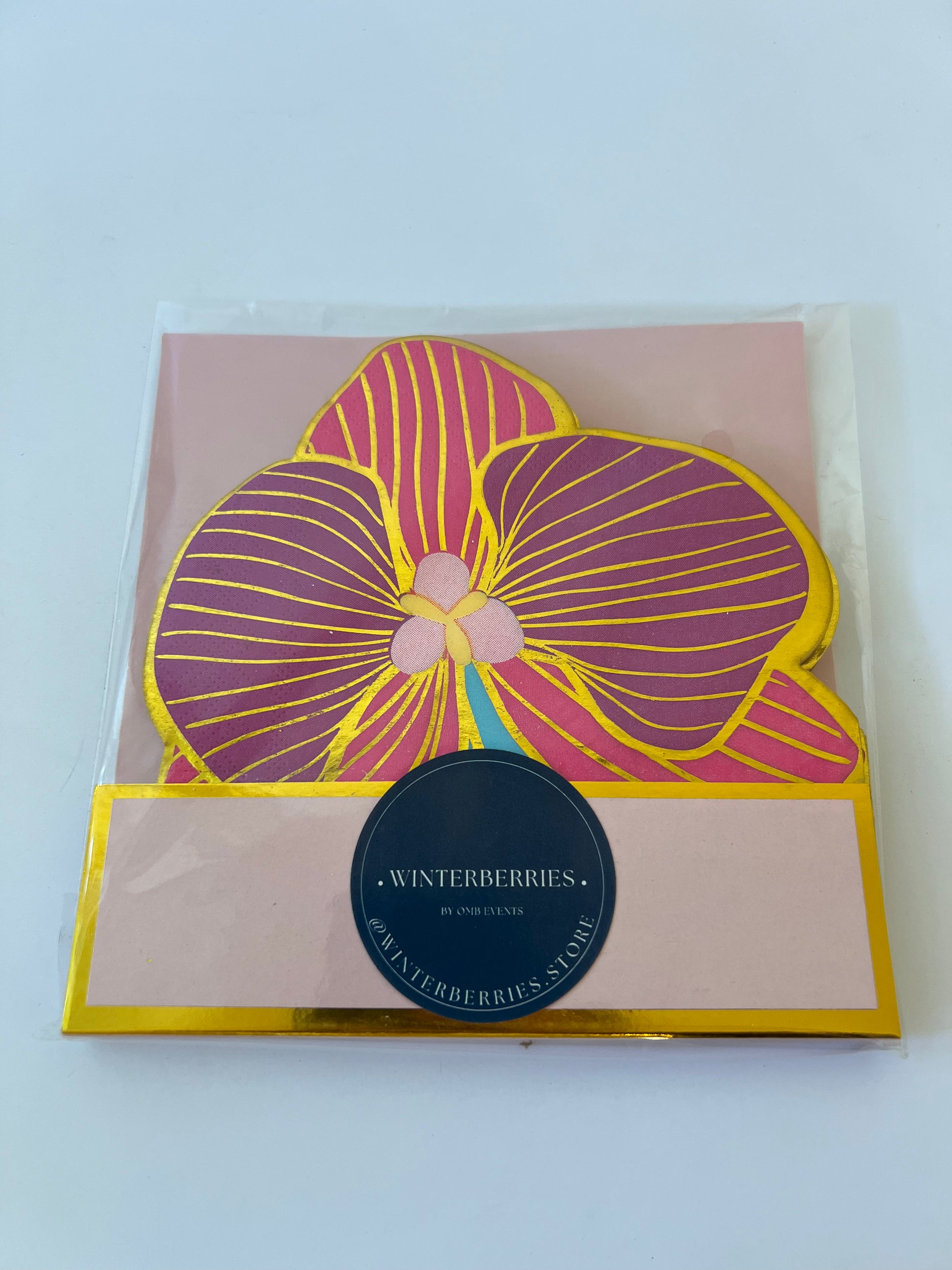 x16 ORCHID PAPER NAPKINS - Winterberries