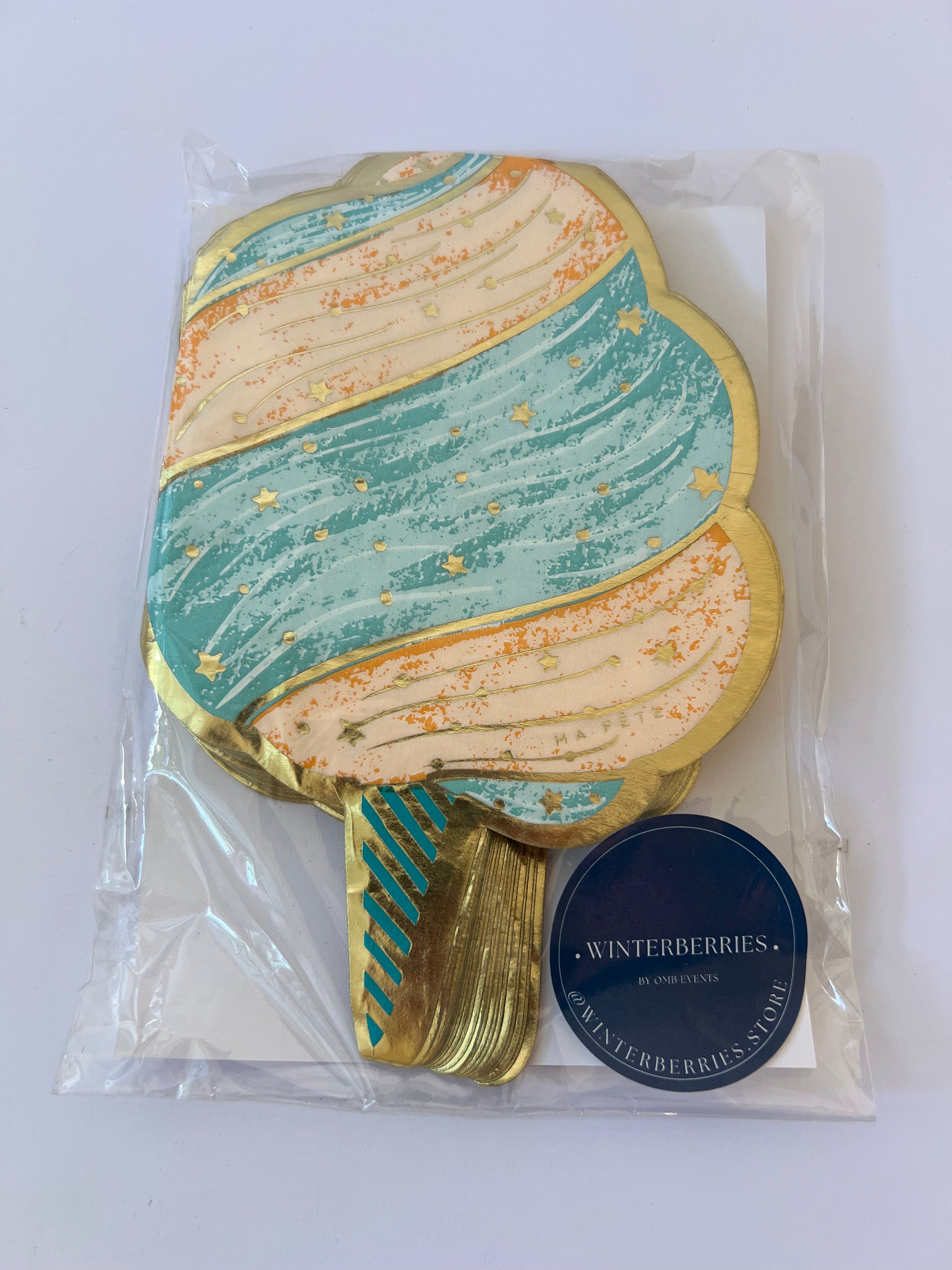 x24 FUN FAIR COTTON CANDY PAPER NAPKINS - Winterberries