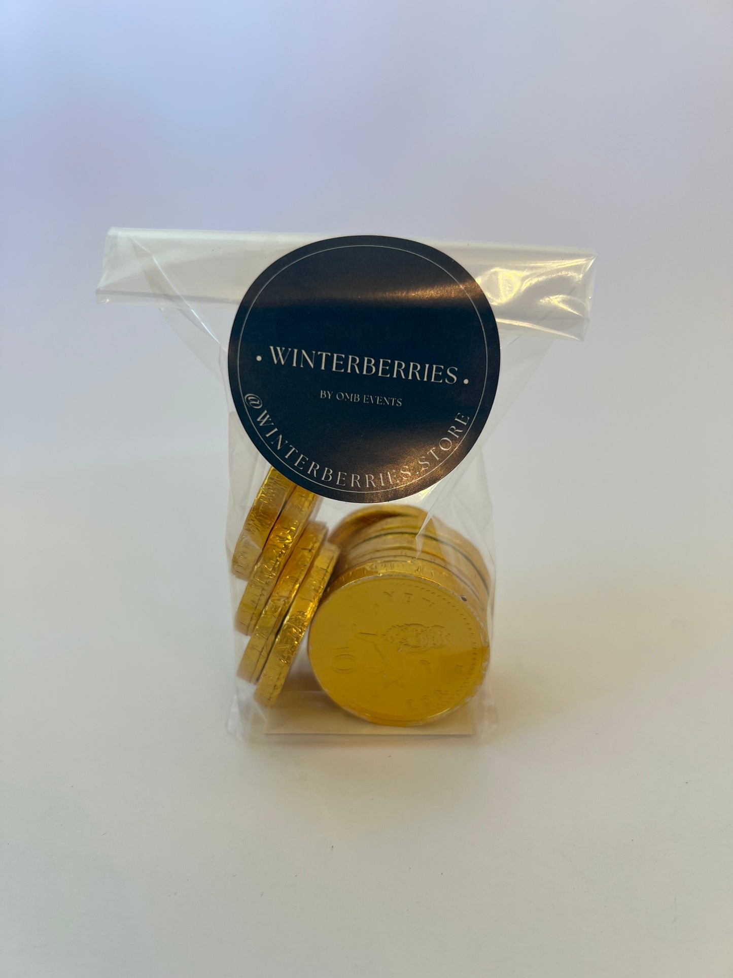 Chocolate Coins Bag - Winterberries
