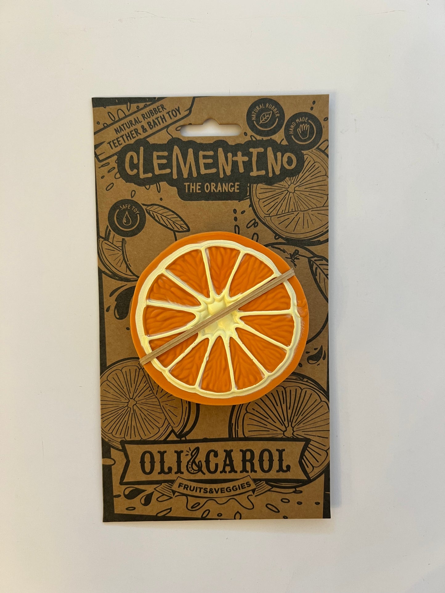 CLEMENTINO THE ORANGE - NATURAL BABY TEETHER - Winterberries