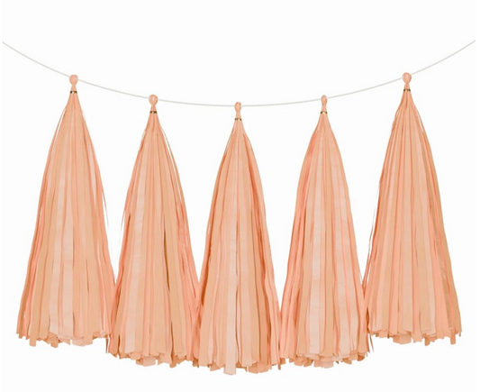 TISSUE PAPER TASSELS GARLAND - Winterberries