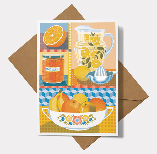 Orange & Lemon Greetings Card - Winterberries