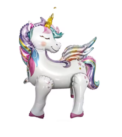 24" SELF-STANDING UNICORN DEFLATED FOIL BALLOON - Winterberries