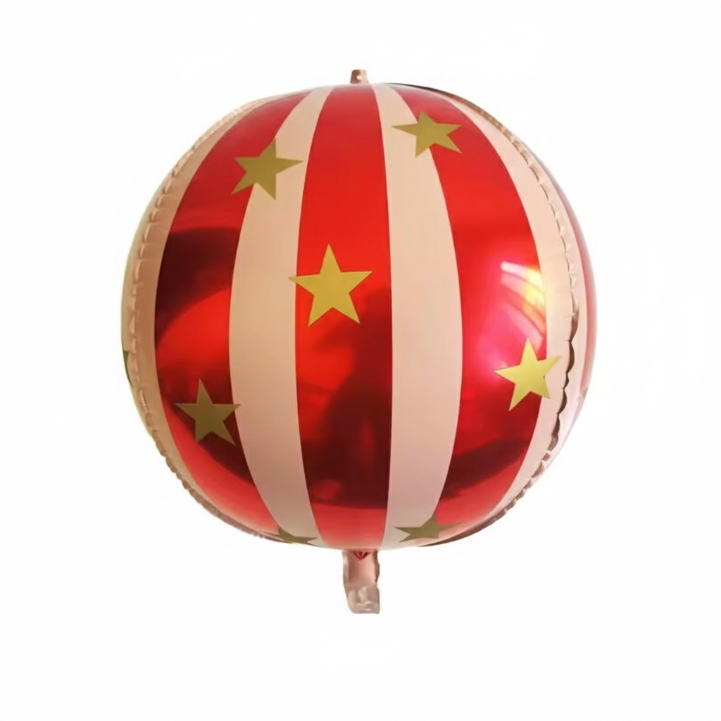 22" STRIPED DEFLATED FOIL BALLOON - Winterberries