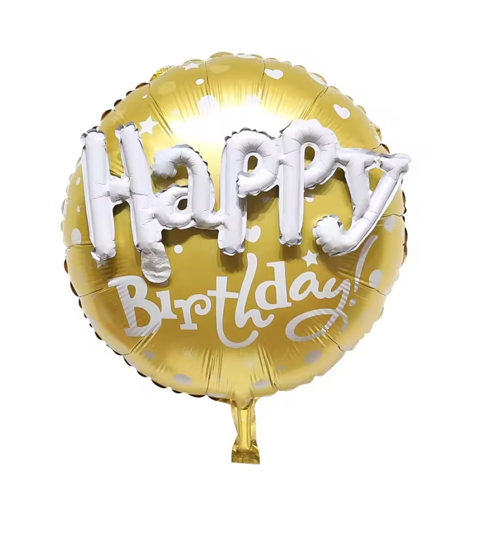 22" 'HAPPY BIRTHDAY' DEFLATED FOIL BALLOON - Winterberries