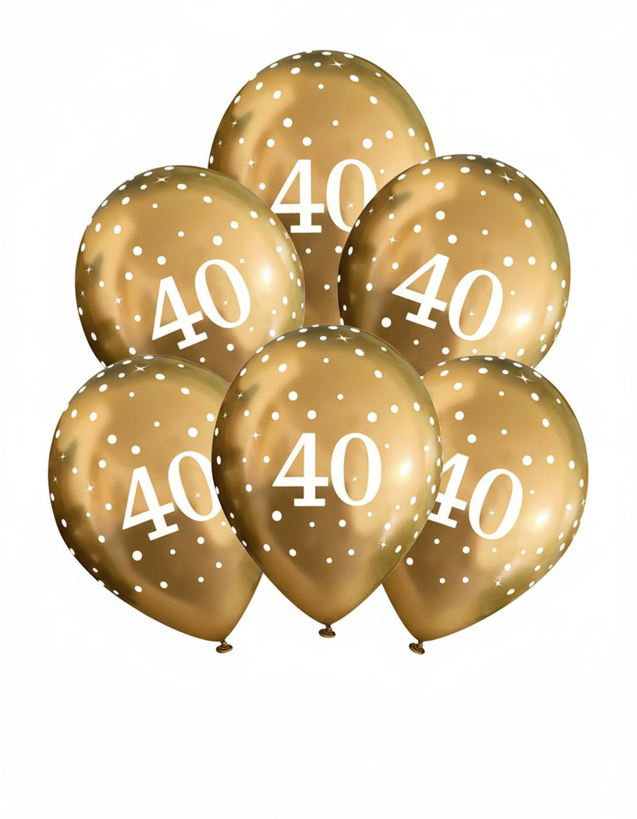 12" GOLD AGE ASSORTED LATEX BALLOONS BOUQUET