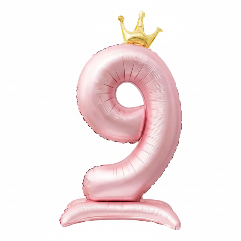 SELF STANDING 'NUMBER' FOIL DEFLATED BALLOON - Winterberries