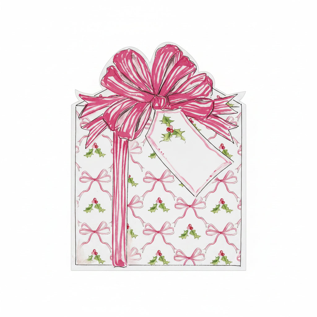 x10 Pink Christmas Presents Die Cut