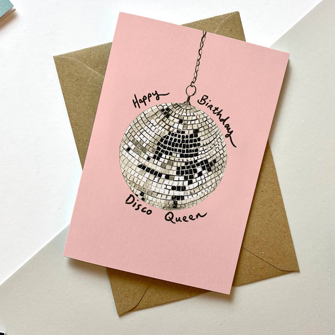 Disco Queen Birthday Card - Winterberries