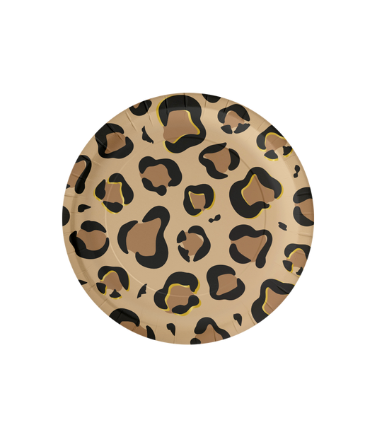 x8 LEOPARD PRINT PAPER PLATES - Winterberries