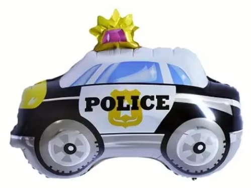 13" Police Car Foil Balloon - Winterberries