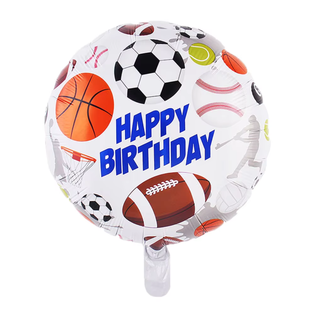 18" HAPPY BIRTHDAY SPORTS FOIL BALLOON - Winterberries