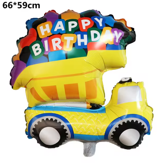 25" Birthday Yellow Truck Foil Balloon - Winterberries