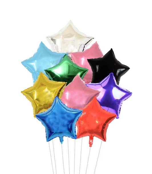 18" METALLIC STAR DEFLATED FOIL BALLOON - Winterberries