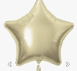 36" GOLD STAR DEFLATED FOIL BALLOON - Winterberries