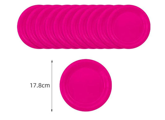 x24 Hot Rosy Plates - Winterberries